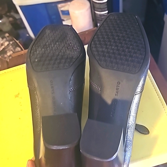New Franco Sarto Designer Ankle Boots, Sz 8.5, Gray, 3" Think Heel, Side Zipper. - Picture 9 of 9